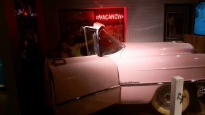 Dennis and Kaye take a ride at the Route 66 Museum
